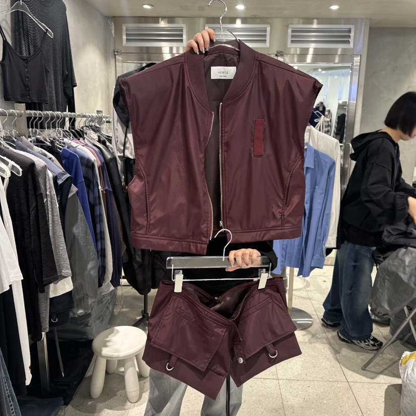 HERTZ-P韓國代購㊣女裝新品25秋冬推薦真品時尚人氣休閑馬甲HERTZ-P馬甲圖色2