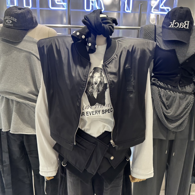 HERTZ-P韓國代購㊣女裝新品25秋冬推薦真品時尚人氣休閑馬甲HERTZ-P馬甲圖色3