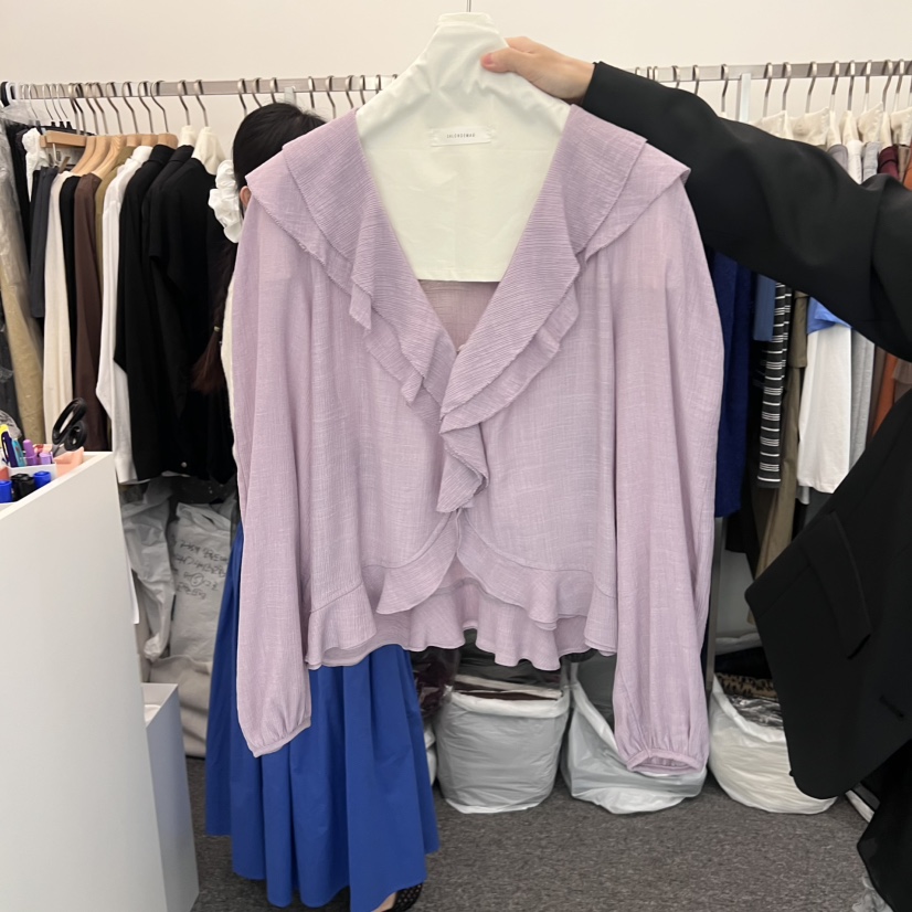 SALONDEMAG東大門㊣實拍女士新品時尚25秋冬職業襯衫蕾絲衫SALONDEMAG襯衫/蕾絲衫