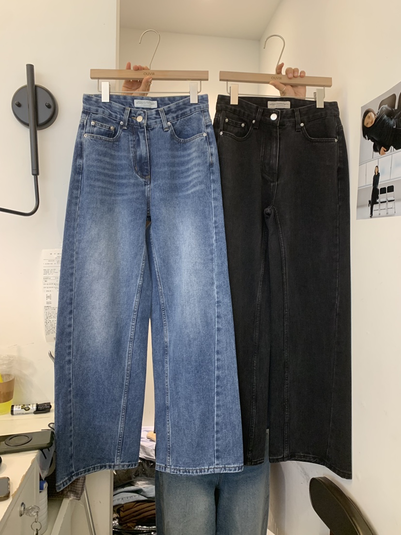 OUVIR東大門㊣實拍女裝新款職業人氣時尚推薦熱賣休閑牛仔褲O.V.R/OUVIR牛仔褲
