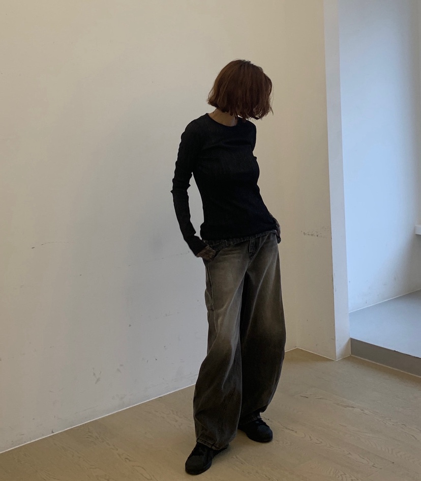 PARIS MATCH東大門㊣實拍女裝新款熱賣推薦25秋冬職業長袖T恤PARIS MATCH長袖T恤