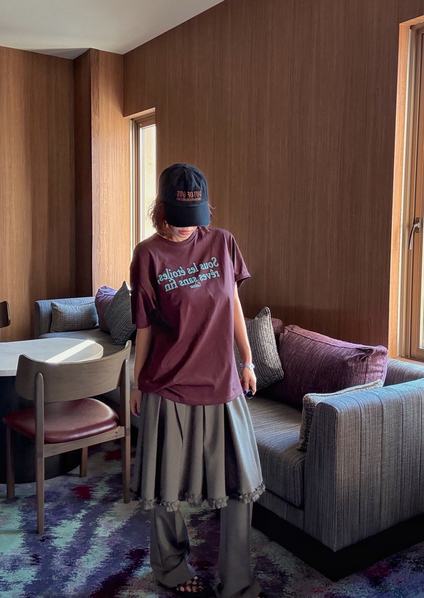 PARIS MATCH東大門㊣直郵女士新品人氣25秋冬真品休閑熱賣T恤PARIS MATCHT恤圖色2