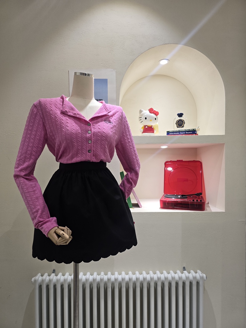 LIKEVAM（不代購）韓國代購㊣女士新品真品熱賣推薦時尚短裙絨LIKEVAM短裙