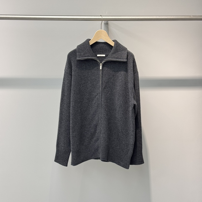WATER/RIVER韓國直郵㊣女裝新品真品職業人氣25秋冬針織衫拉鏈WATER/RIVER針織衫圖色2