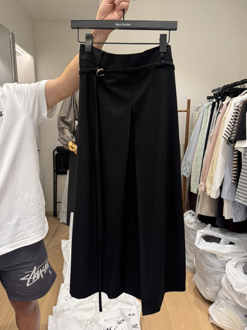 BIEN GARDER韓國代購㊣女士新品推薦時尚休閑熱賣長裙含腰繩BIEN GARDER長裙圖色2