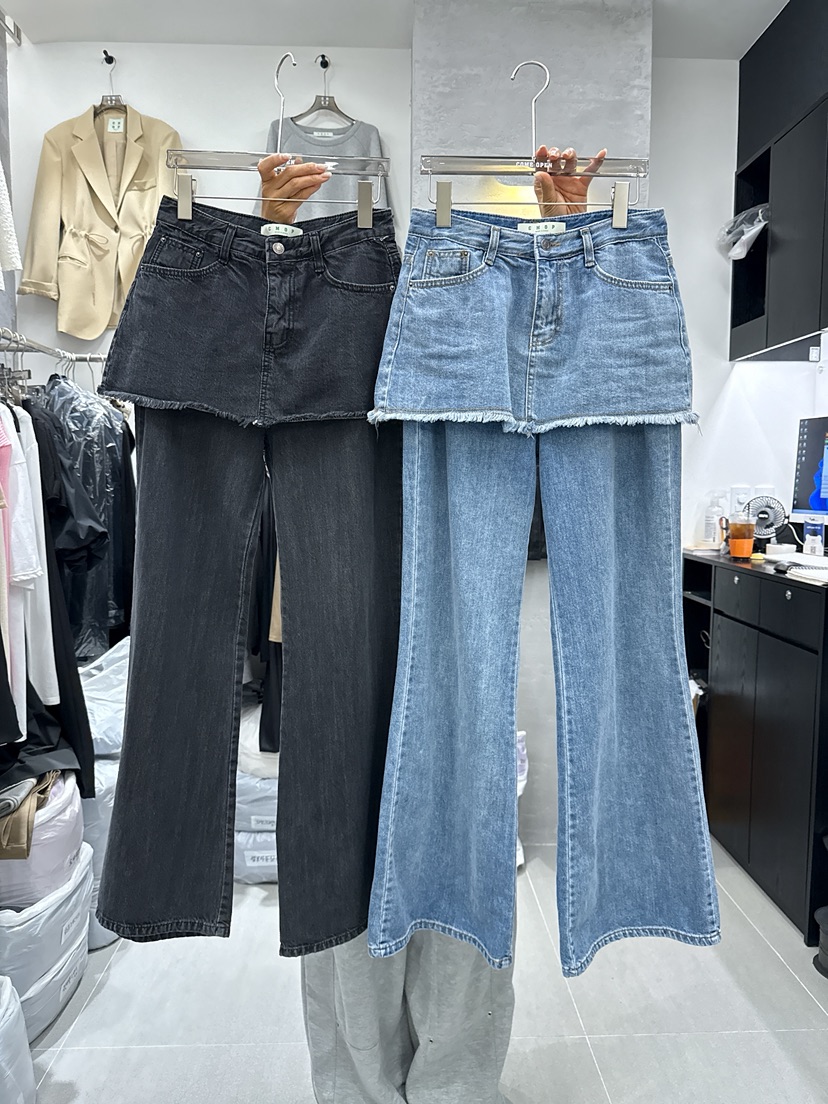 COME OPEN韓國直郵㊣女裝新品25秋冬職業人氣真品熱賣牛仔褲COMP-(COME OPEN)牛仔褲