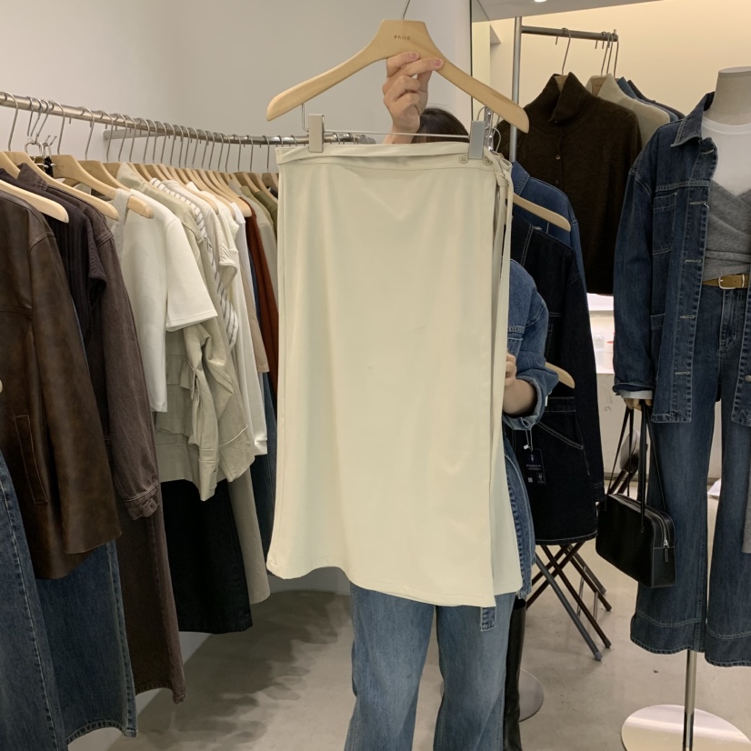 PHILO東大門㊣實拍女裝新品時尚25秋冬推薦半身裙中短裙裹身裙PHILO半身裙/中短裙