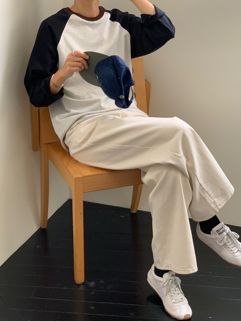 REGULARLY/PLACOR韓國代購㊣女士新款人氣職業長袖T恤插肩REGULARLY/PLACOR長袖T恤
