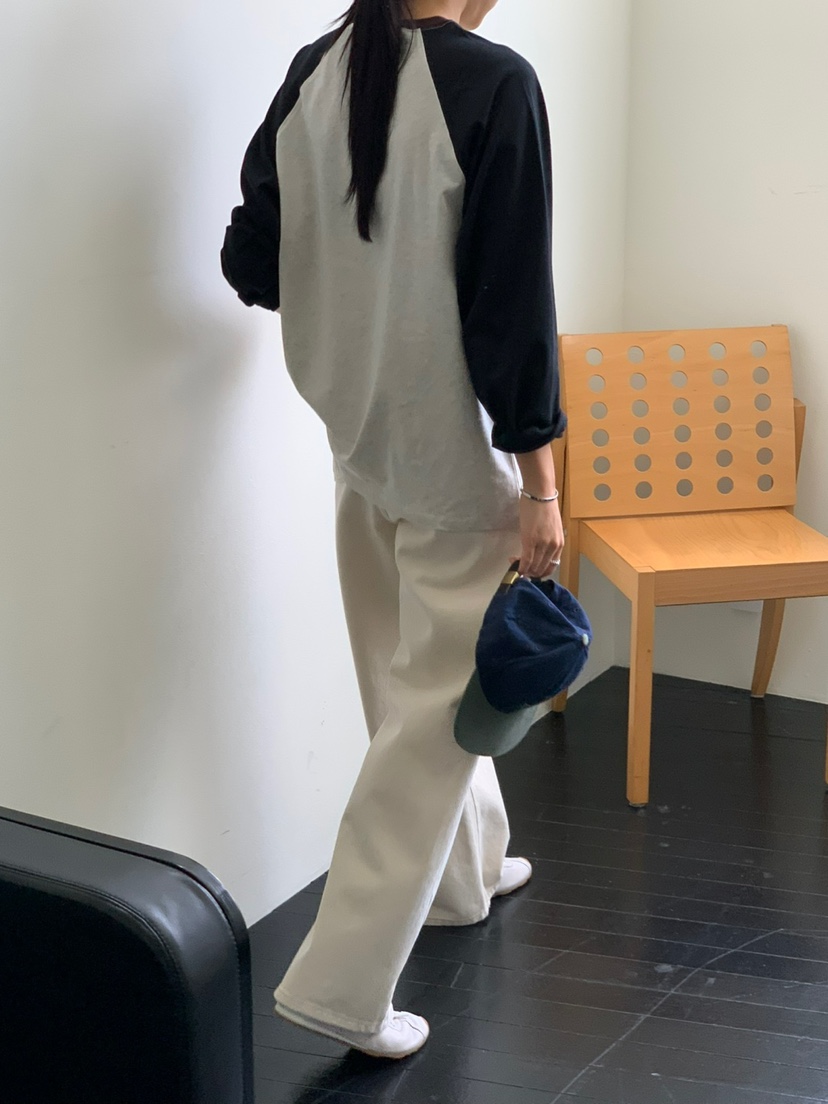 REGULARLY/PLACOR韓國代購㊣女士新款人氣職業長袖T恤插肩REGULARLY/PLACOR長袖T恤