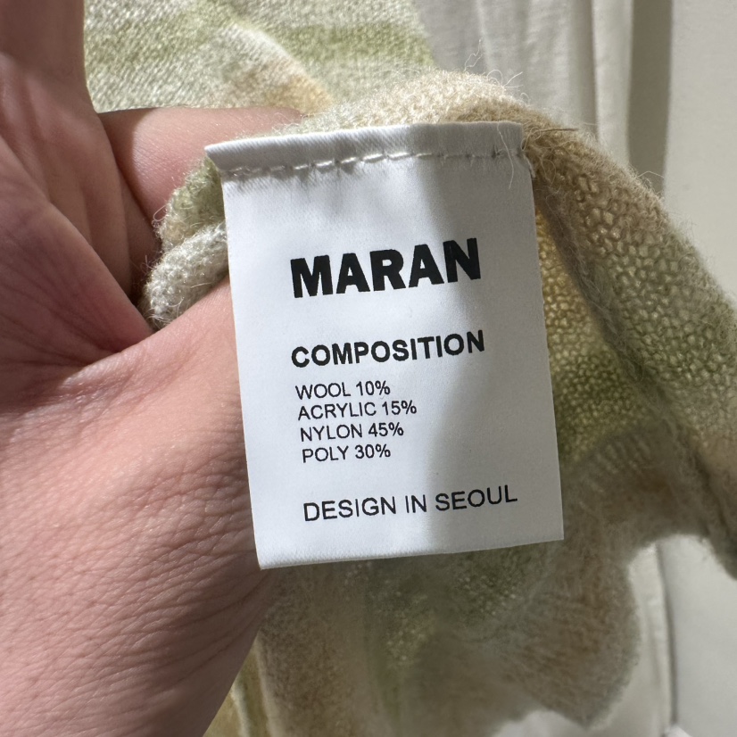 MARAN-P韓國代購㊣女裝新款職業休閑25秋冬真品針織衫馬海毛MARAN針織衫