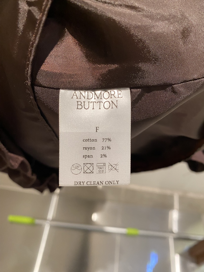 ANDMORE BUTTON韓國代購㊣女裝新品熱賣真品25秋冬人氣連衣裙ANDMORE BUTTON連衣裙