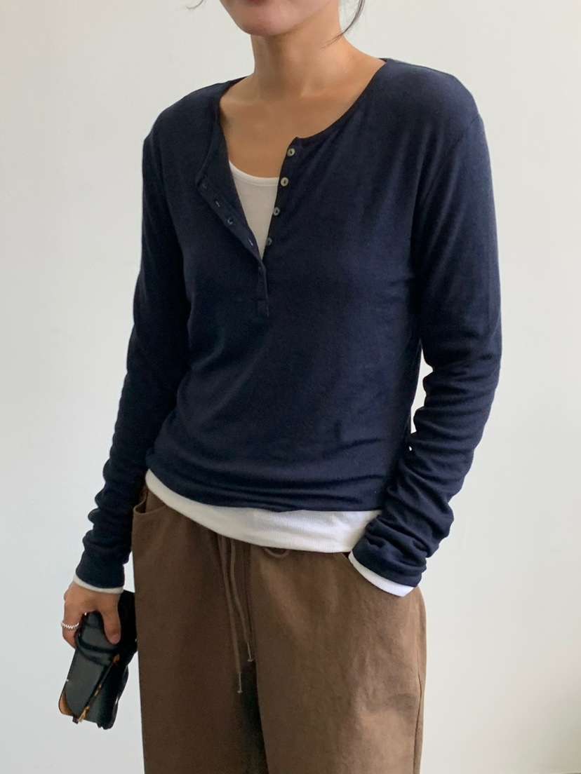 REGULARLY/PLACOR東大門㊣直郵女士新款休閑職業長袖T恤羊絨REGULARLY/PLACOR長袖T恤