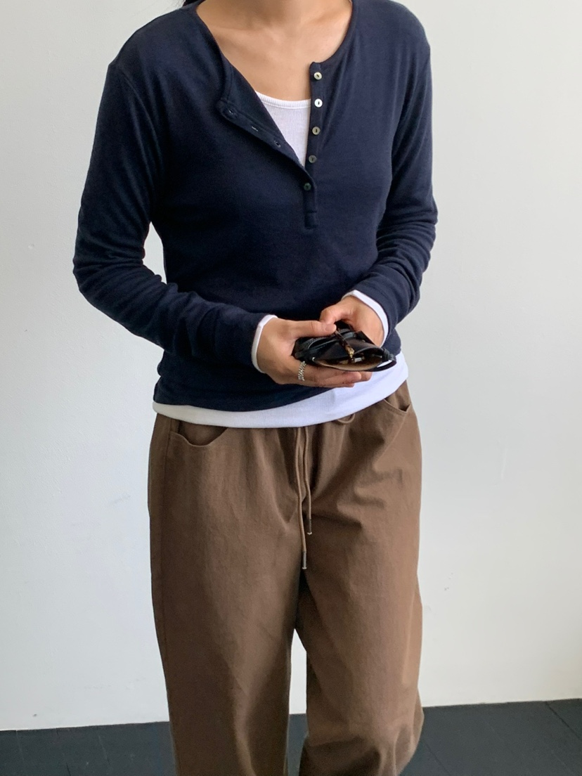REGULARLY/PLACOR東大門㊣直郵女士新款休閑職業長袖T恤羊絨REGULARLY/PLACOR長袖T恤