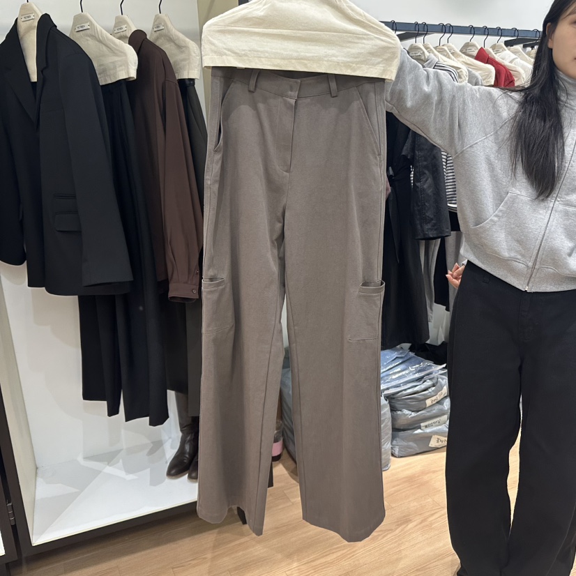 MUYBIEN東大門㊣直郵女士新款真品推薦25秋冬時尚休閑褲口袋MUYBIEN休閑褲圖色2