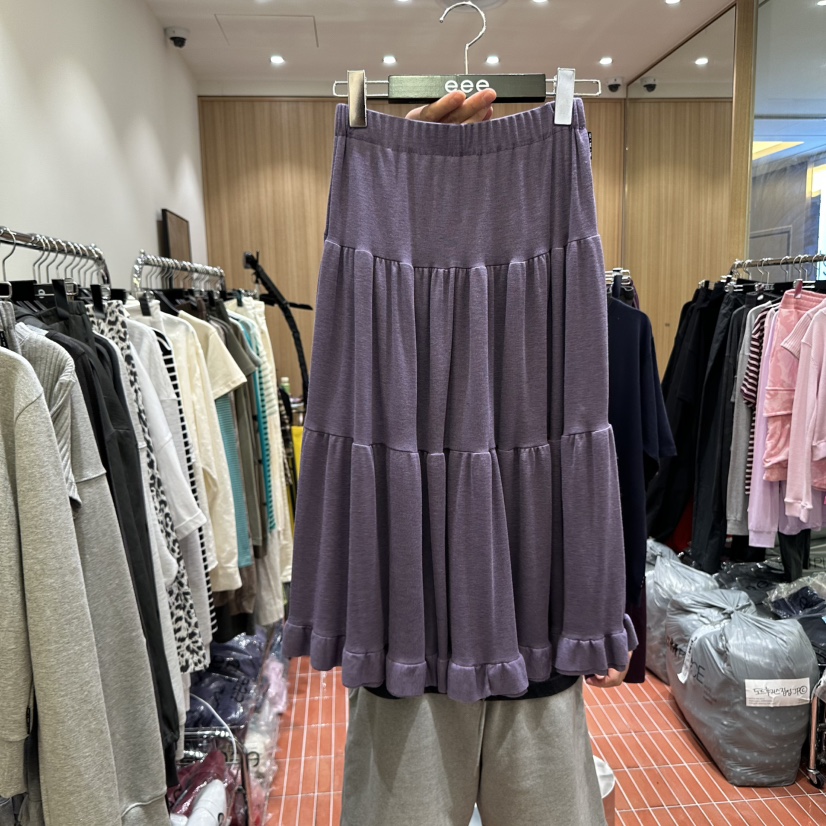 E/E/E韓國直郵㊣女裝新品25秋冬熱賣休閑人氣推薦時尚長裙E/E/E長裙圖色2