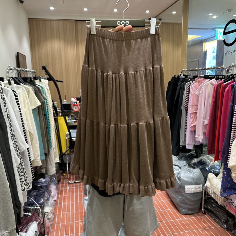 E/E/E韓國直郵㊣女裝新品25秋冬熱賣休閑人氣推薦時尚長裙E/E/E長裙圖色3