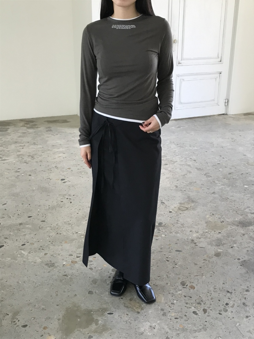 PAVEL東大門㊣代購女士新款25秋冬人氣職業熱賣長袖T恤羊毛PAVEL長袖T恤圖色6