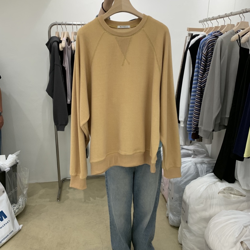 MUNSELL韓國代購㊣女裝新款真品25秋冬熱賣時尚職業休閑衛衣MUNSELL衛衣
