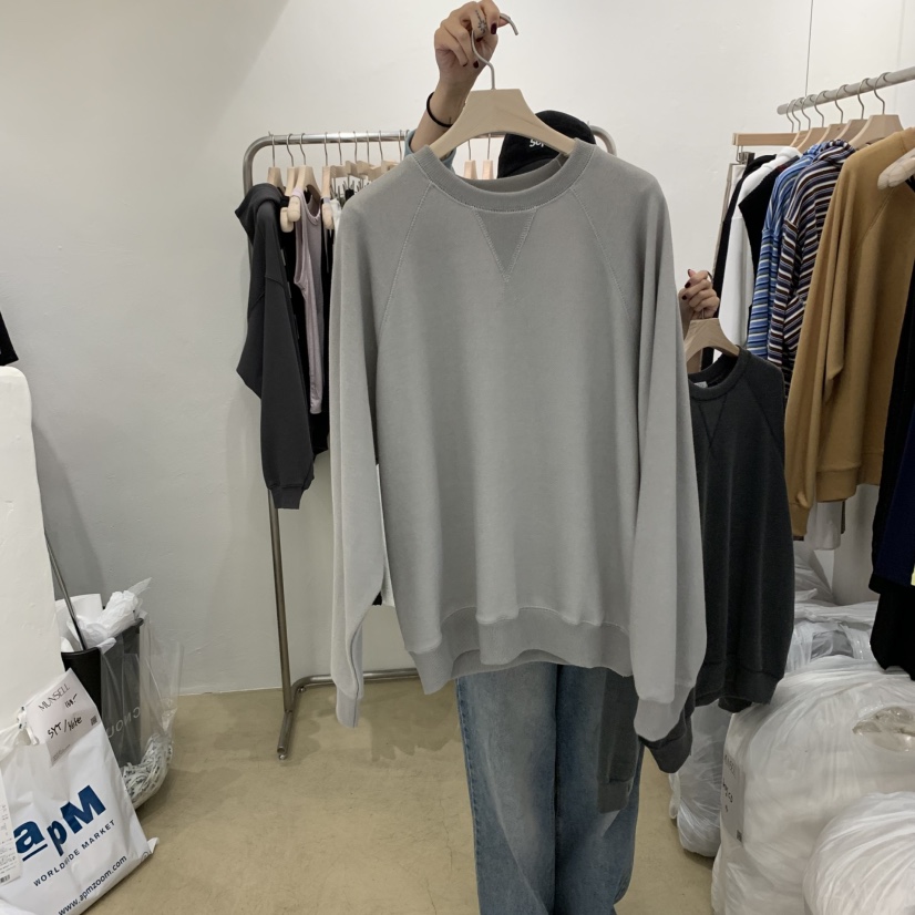 MUNSELL韓國代購㊣女裝新款真品25秋冬熱賣時尚職業休閑衛衣MUNSELL衛衣圖色2