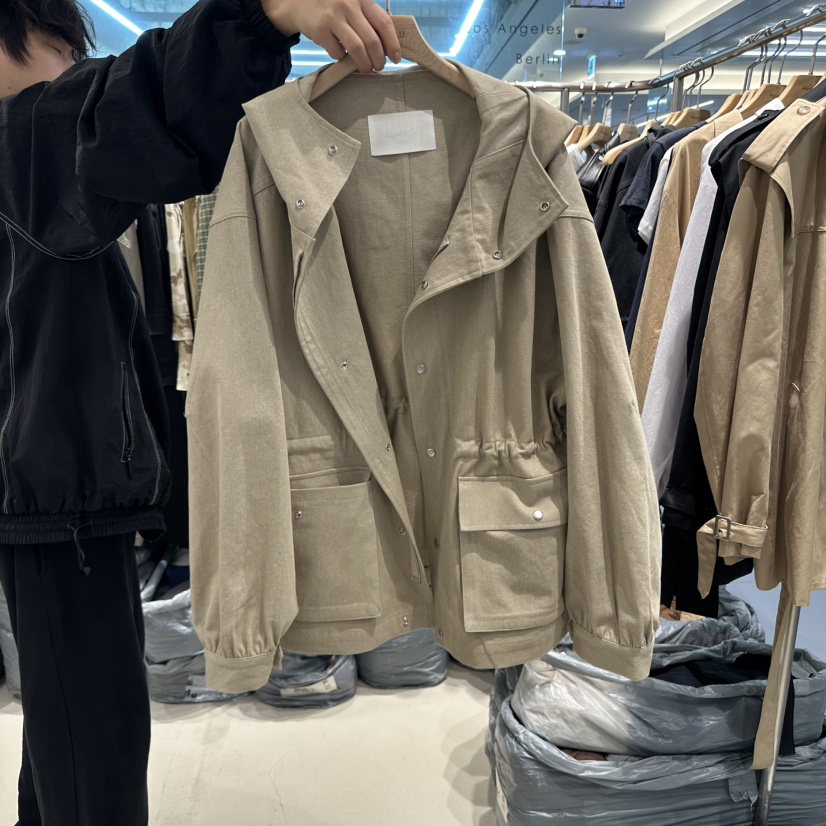 HONG.U韓國代購㊣女裝新品25秋冬人氣熱賣推薦時尚夾克連帽衫HONG.U夾克