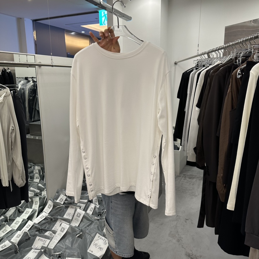 PAVEL韓國直郵㊣女裝新品職業推薦熱賣時尚人氣休閑長袖T恤PAVEL長袖T恤圖色2