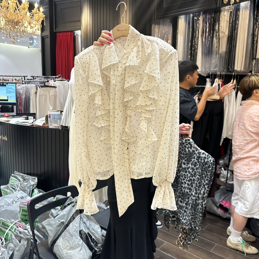 HERISH韓國代購㊣女士新款真品推薦25秋冬人氣時尚襯衫蕾絲衫Herish襯衫/蕾絲衫