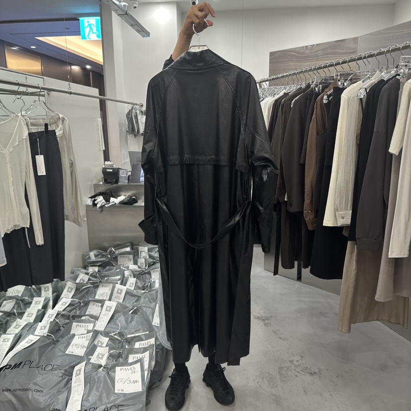 PAVEL東大門㊣實拍女士新款休閑推薦時尚25秋冬熱賣長款風衣PAVEL長款風衣
