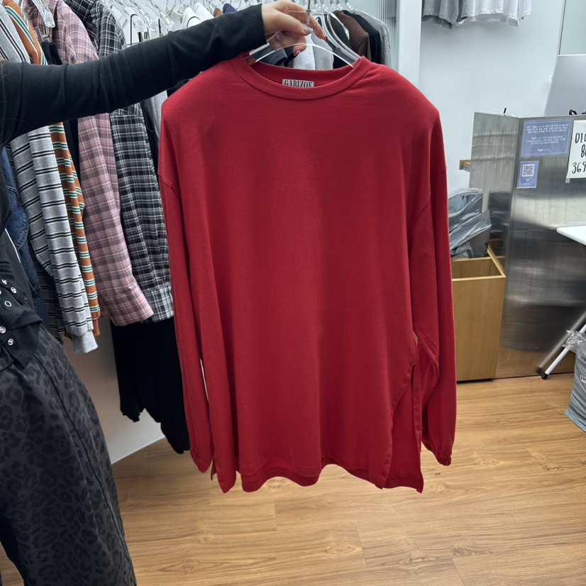 GABIZON東大門㊣直郵女士新品25秋冬時尚真品休閑長袖T恤綁帶GABIZON長袖T恤