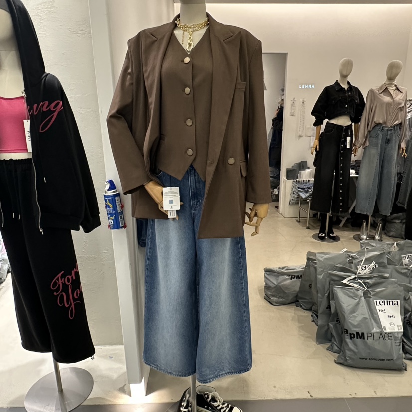 LEHNA東大門㊣直郵女士新品25秋冬熱賣人氣職業真品休閑牛仔褲LEHNA牛仔褲
