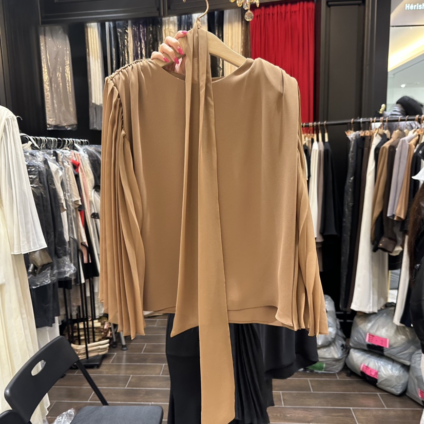 HERISH東大門㊣直郵女裝新品休閑真品時尚襯衫蕾絲衫含脖帶Herish襯衫/蕾絲衫圖色2