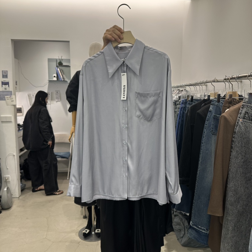 LEHNA韓國直郵㊣女士新品時尚推薦人氣真品熱賣休閑襯衫蕾絲衫LEHNA襯衫/蕾絲衫圖色2