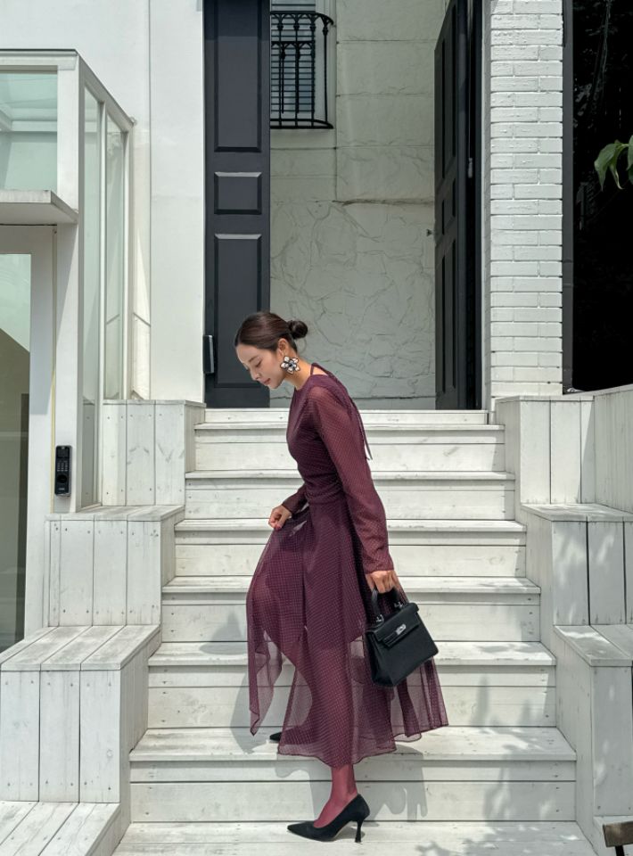 CATS韓國直郵㊣女士新款25秋冬休閑職業人氣連衣裙不含飾品CAT.S連衣裙