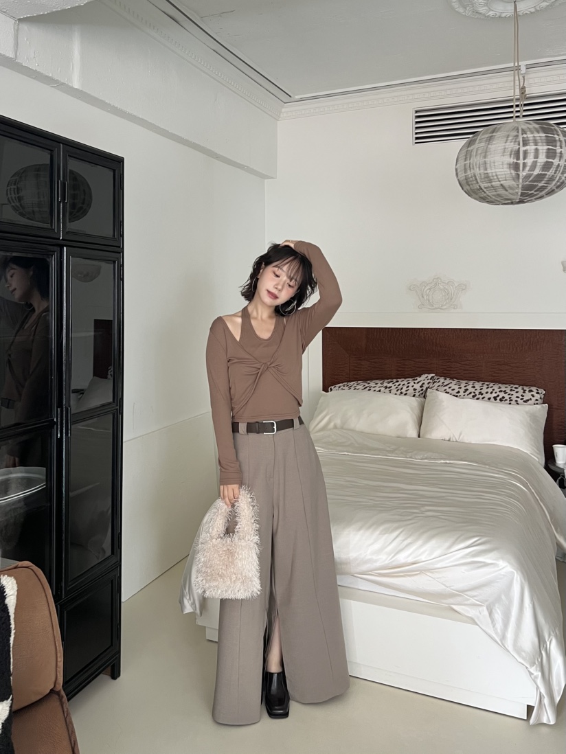 BOLD東大門㊣實拍女裝新款人氣時尚推薦休閑真品25秋冬休閑褲BOLD休閑褲