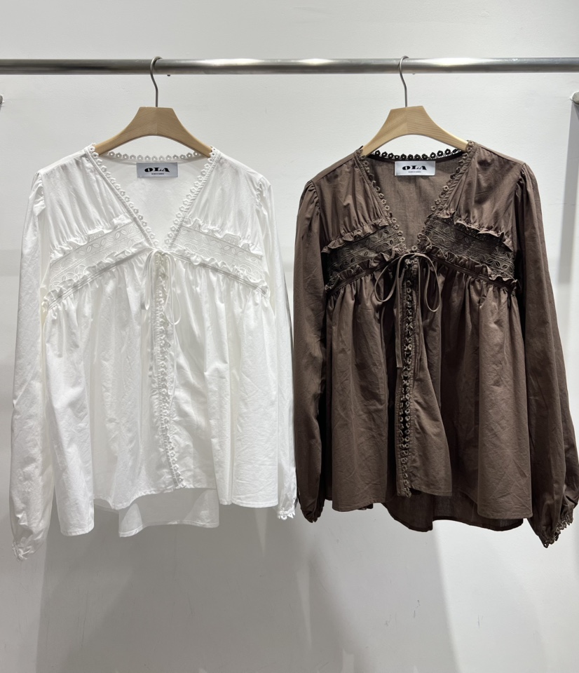 OLA東大門㊣直郵女士新品休閑推薦真品人氣熱賣時尚襯衫蕾絲衫mellor/OLA襯衫/蕾絲衫