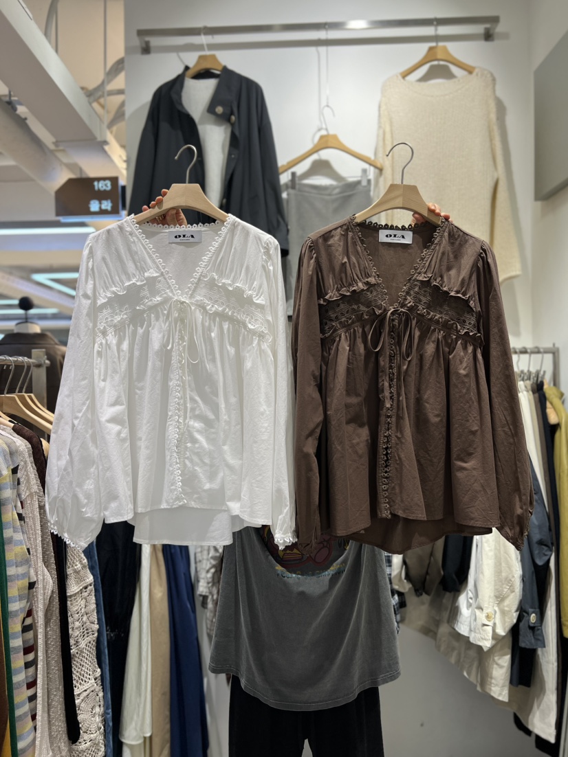 OLA東大門㊣直郵女士新品休閑推薦真品人氣熱賣時尚襯衫蕾絲衫mellor/OLA襯衫/蕾絲衫