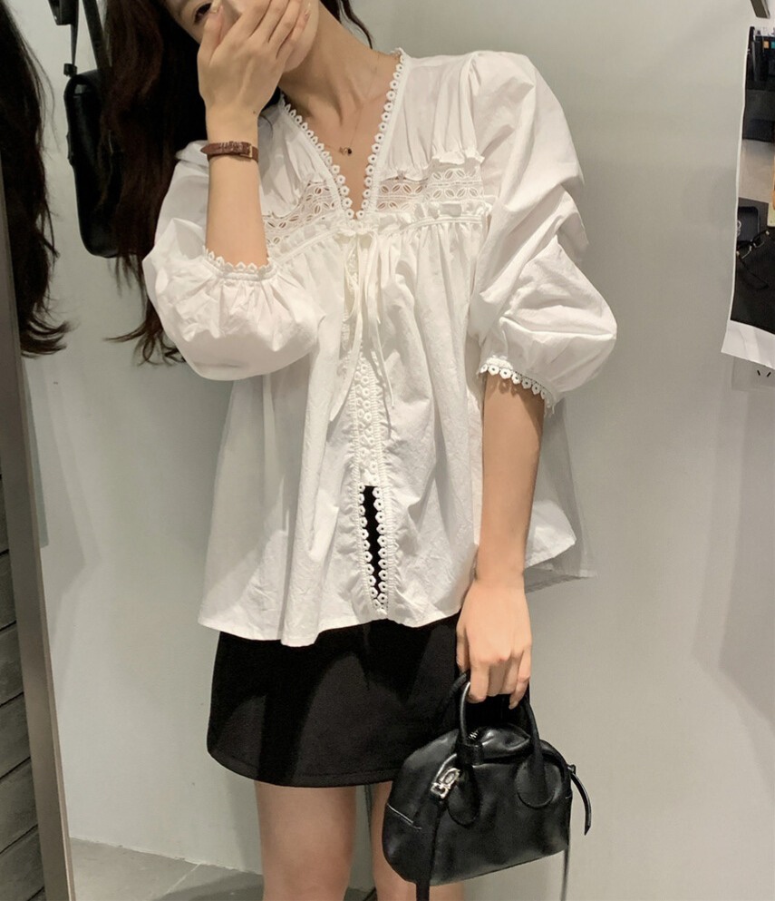 OLA東大門㊣直郵女士新品休閑推薦真品人氣熱賣時尚襯衫蕾絲衫mellor/OLA襯衫/蕾絲衫