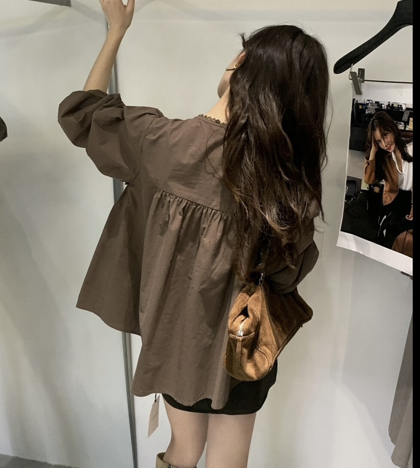 OLA東大門㊣直郵女士新品休閑推薦真品人氣熱賣時尚襯衫蕾絲衫mellor/OLA襯衫/蕾絲衫