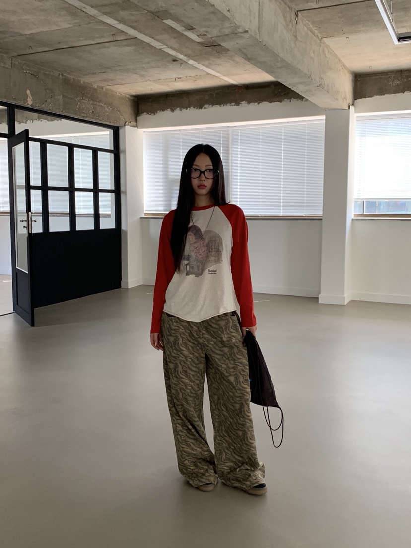 SUNDER MARKET韓國代購㊣女士新品人氣25秋冬職業休閑長袖T恤SUNDER MARKET長袖T恤