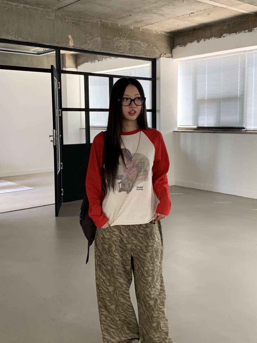 SUNDER MARKET韓國代購㊣女士新品人氣25秋冬職業休閑長袖T恤SUNDER MARKET長袖T恤