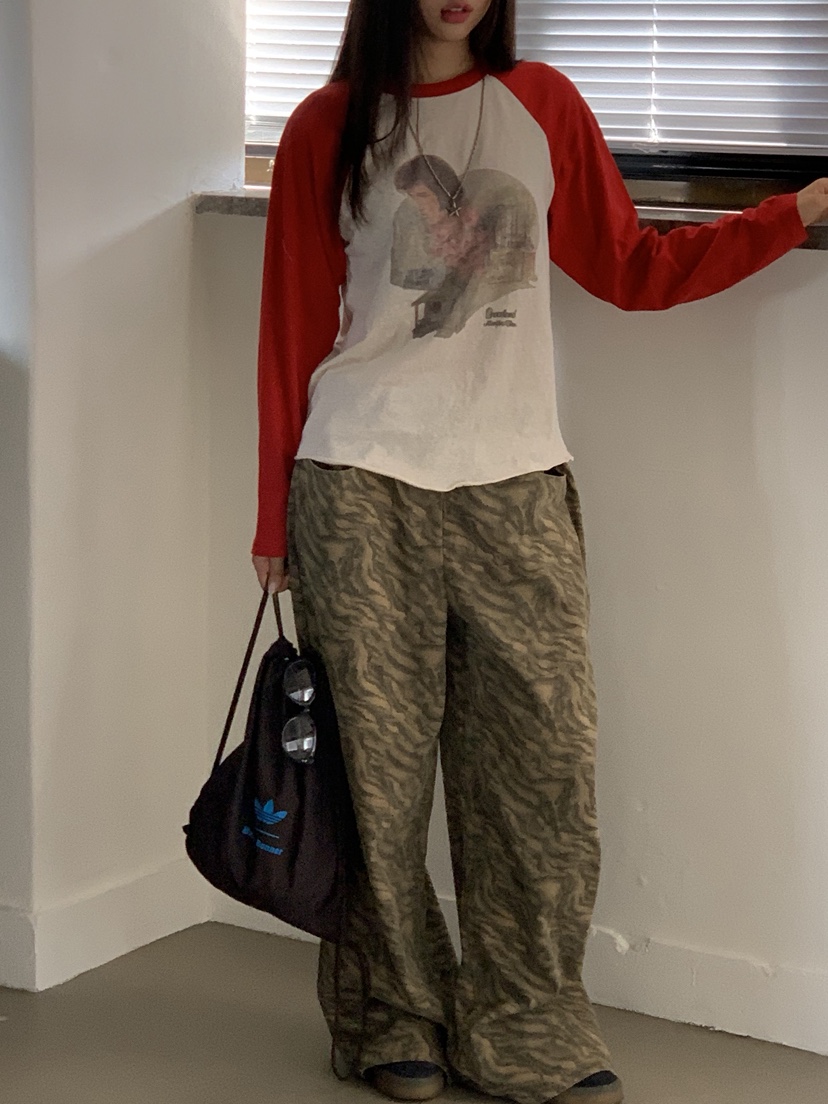 SUNDER MARKET韓國代購㊣女士新品人氣25秋冬職業休閑長袖T恤SUNDER MARKET長袖T恤