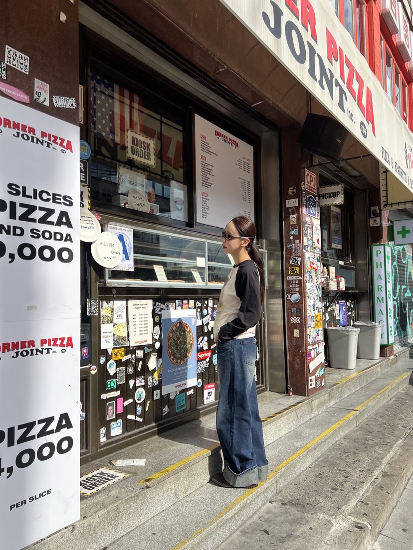 SUNDER MARKET韓國代購㊣女士新品人氣25秋冬職業休閑長袖T恤SUNDER MARKET長袖T恤
