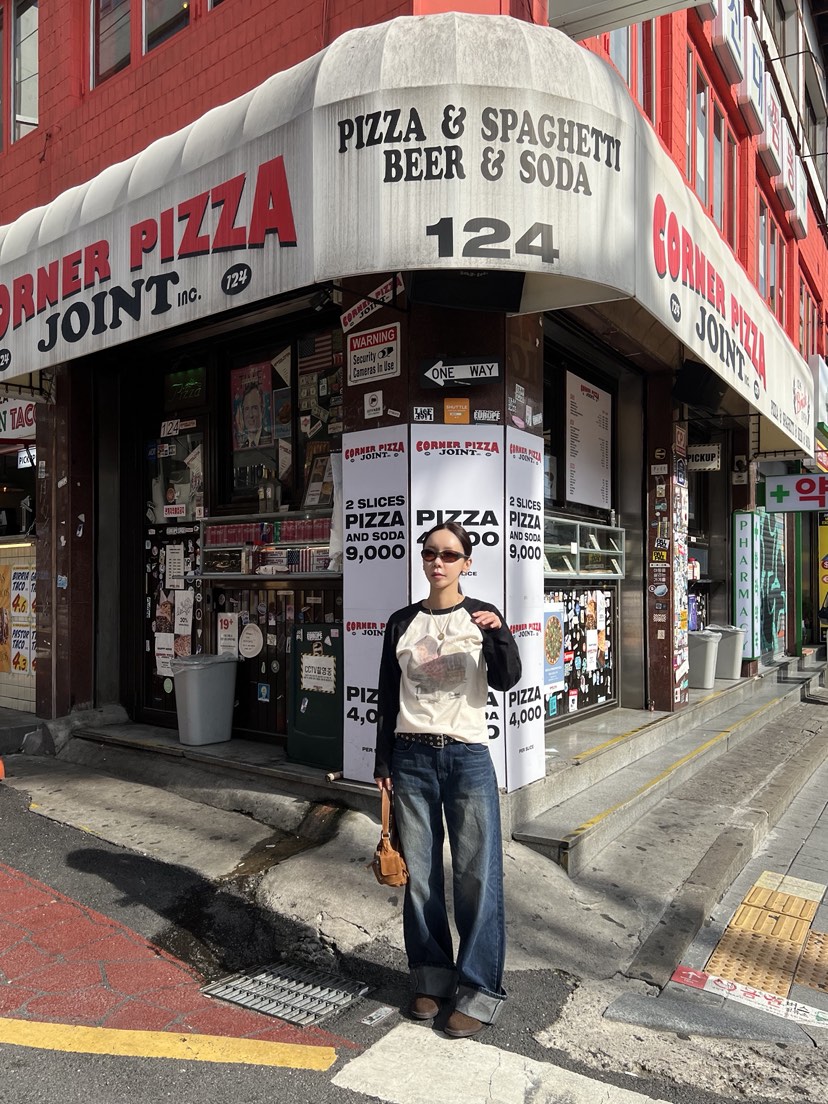 SUNDER MARKET韓國代購㊣女士新品人氣25秋冬職業休閑長袖T恤SUNDER MARKET長袖T恤