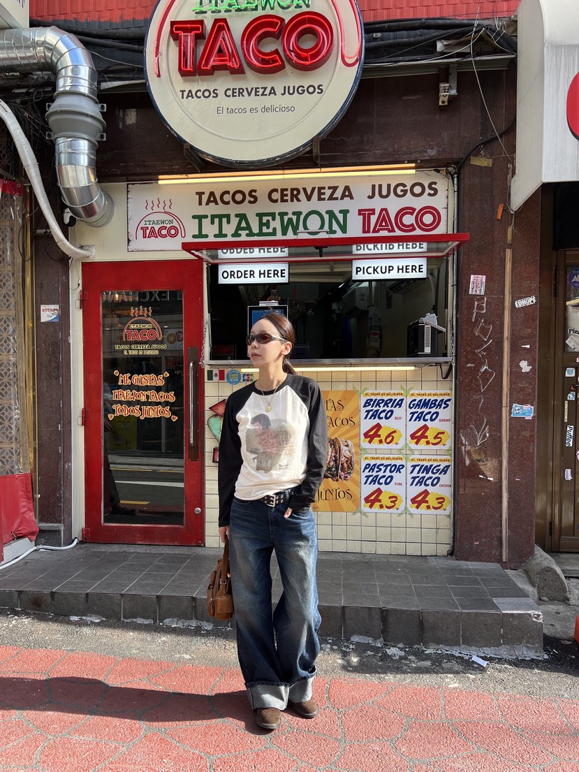 SUNDER MARKET韓國代購㊣女士新品人氣25秋冬職業休閑長袖T恤SUNDER MARKET長袖T恤