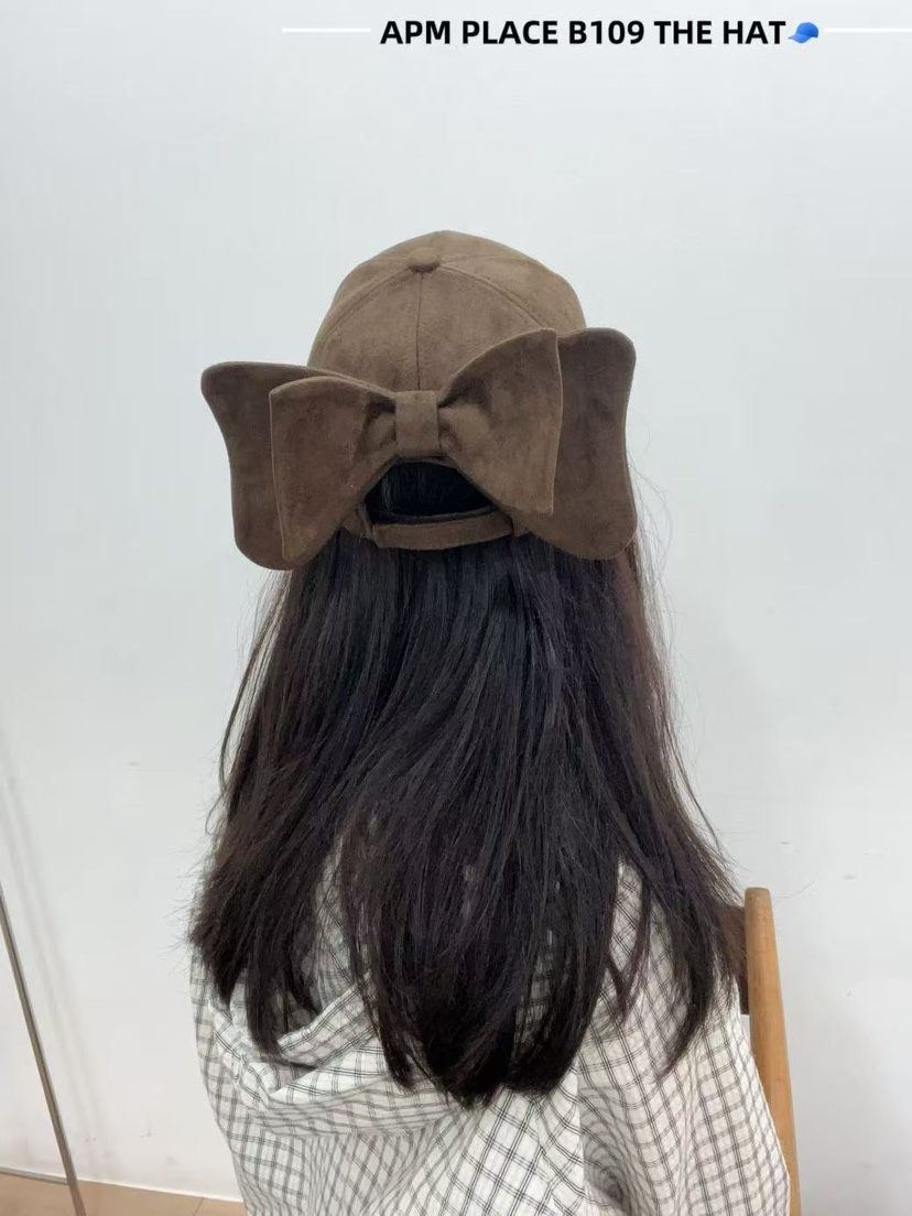 THE HAT-P東大門㊣代購女士新款人氣25秋冬休閑帽子絨面革THE HAT帽子