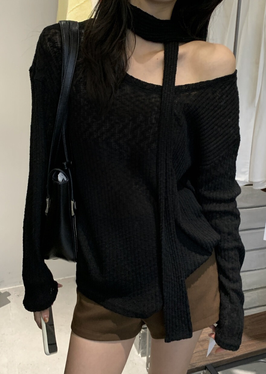 OLA東大門㊣直郵女士新款熱賣推薦真品時尚職業針織衫含圍巾mellor/OLA針織衫