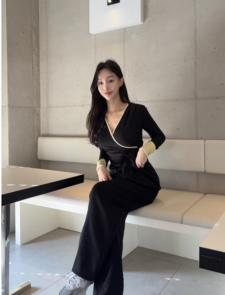 KC MARKET東大門㊣直郵女士新品真品時尚25秋冬職業長袖T恤KC MARKET長袖T恤圖色3