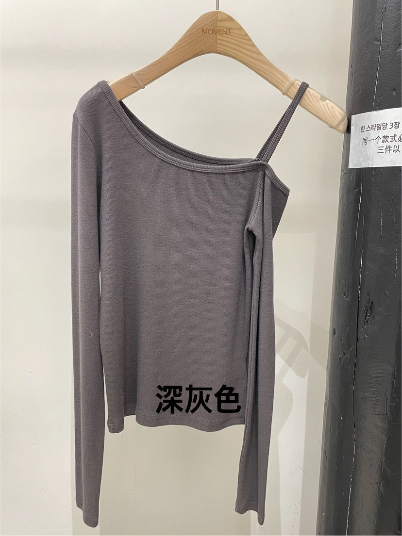 MOMENT東大門㊣直郵女裝新款休閑真品熱賣推薦職業人氣長袖T恤MOMENT/RECOVER長袖T恤圖色2