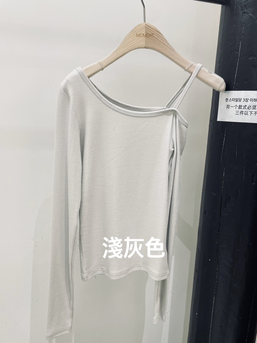 MOMENT東大門㊣直郵女裝新款休閑真品熱賣推薦職業人氣長袖T恤MOMENT/RECOVER長袖T恤圖色3