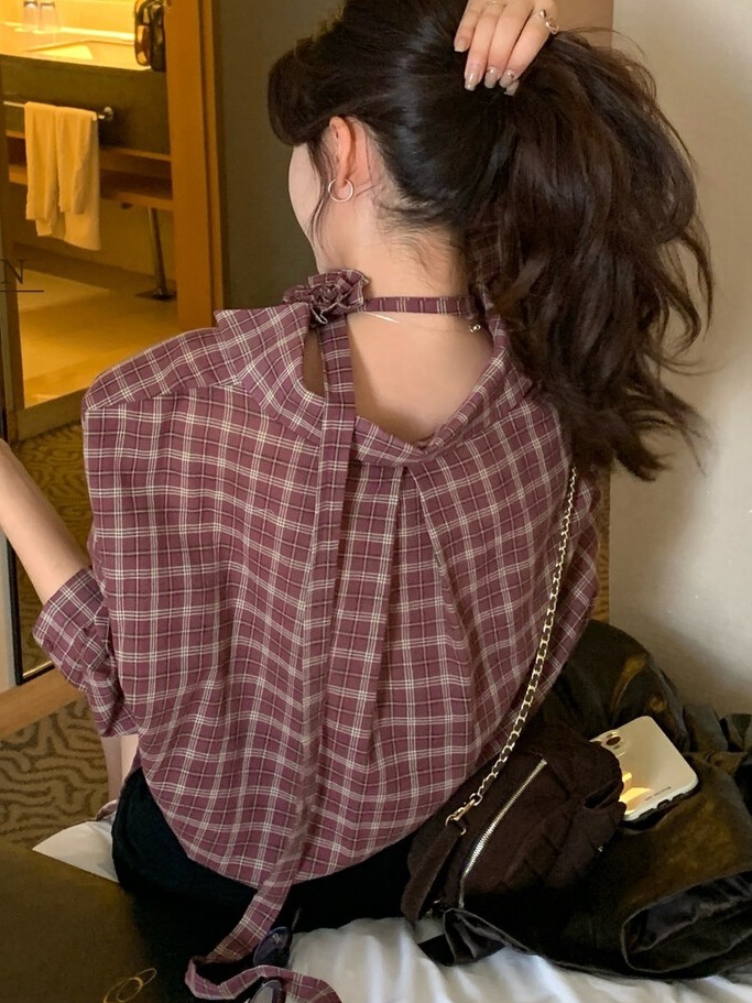 OLA東大門㊣代購女裝新品25秋冬熱賣時尚推薦襯衫蕾絲衫含脖帶mellor/OLA襯衫/蕾絲衫