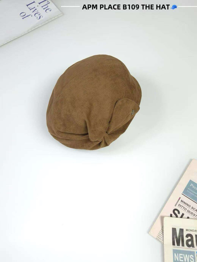 THE HAT-P韓國直郵㊣女裝新款熱賣25秋冬職業帽子天鵝絨貝雷THE HAT帽子